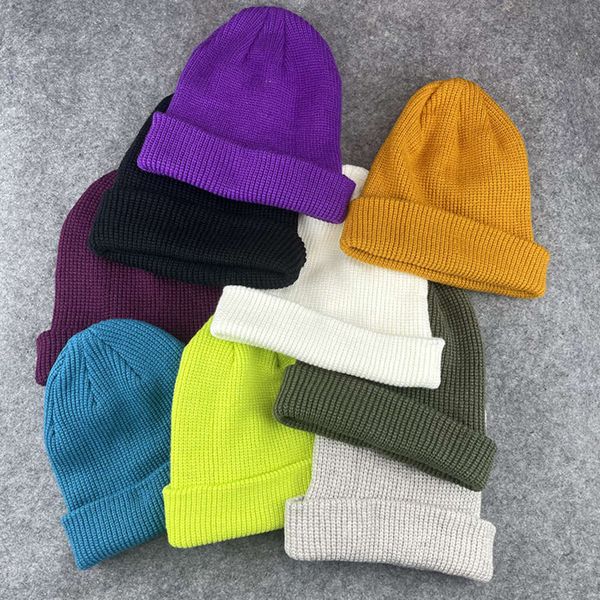 

hat version trend solid color parent-child children's knitted student couple warm increase monochrome pullover wool, Blue;gray