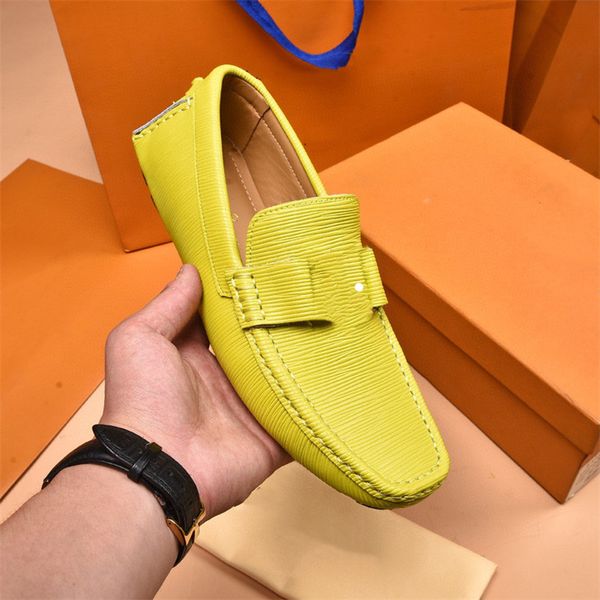 

2021 designer compare with similar items mens casual party dress shoes slip on brief male flats driving shoe mocassin 38-46, Black