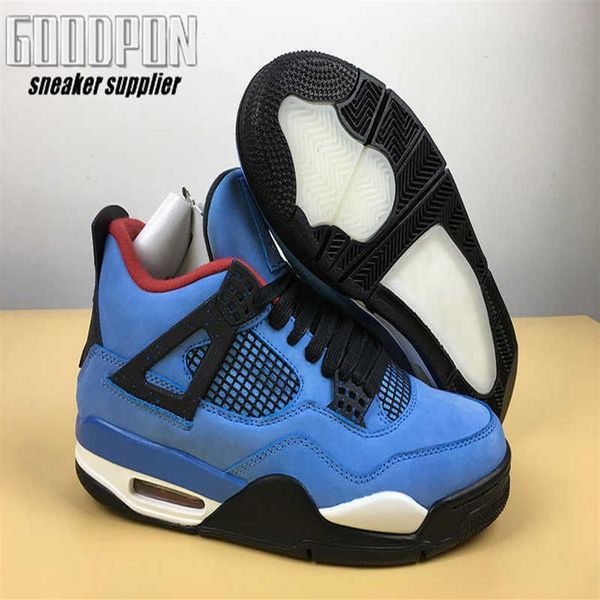 

cactus jack ts jumpman 4 4s fashion shoe blue mens basketball shoesa11