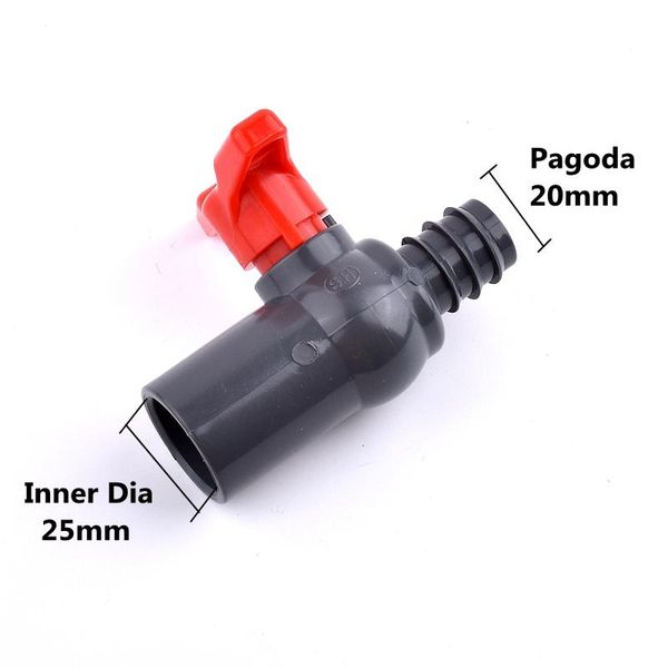 

watering equipments 1-20pcs i.d 25mm pvc pipe ball valve garden irrigation pagoda fish tank aquarium adapter tube hose globe on off