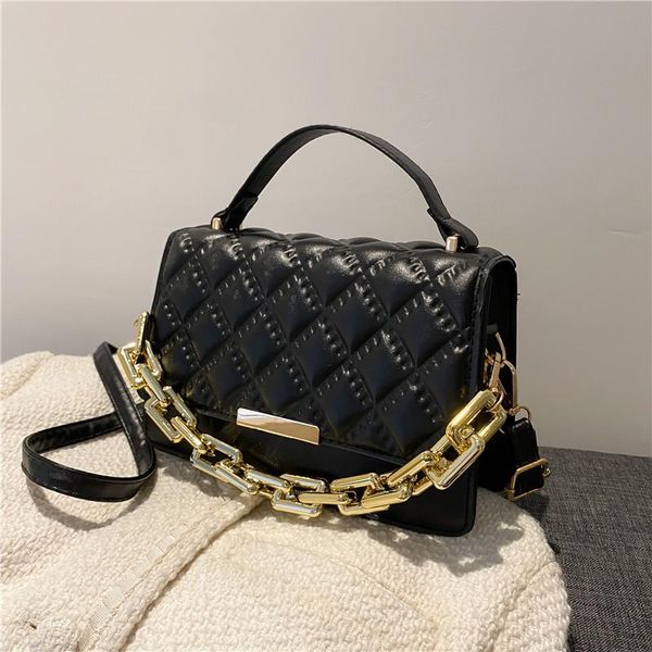 

evening bags women's fashion shoulder bag simple small square lattice chain messenger crossbody designer handbags luxury