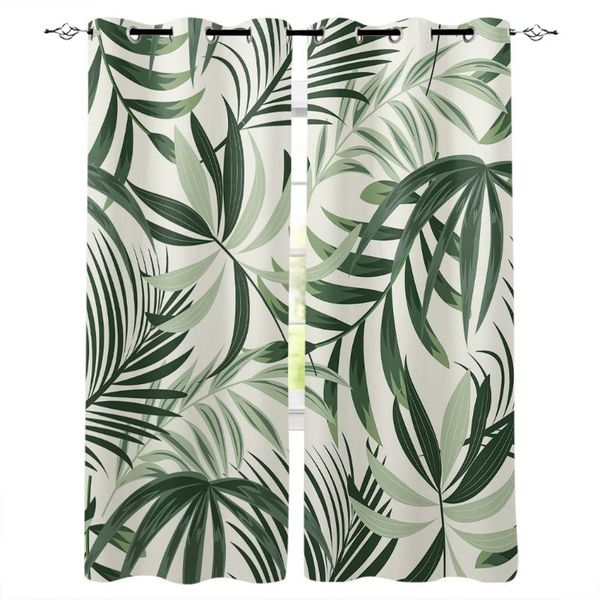 

curtain & drapes plant leaves green fresh natural curtains for kids boy girl bedroom living room cortinas custom drape kitchen window