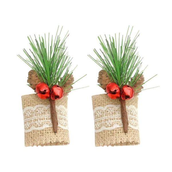 

napkin rings 2pcs xmas holders christmas pine needles clasps buckles
