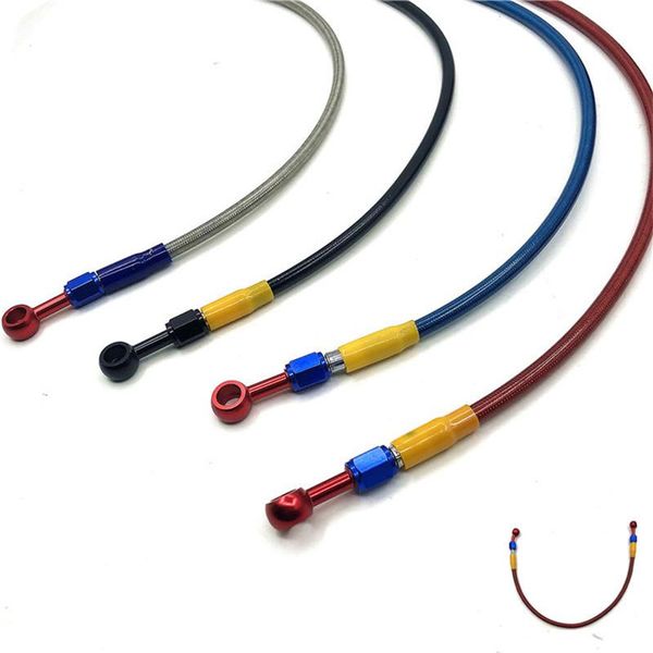 

motorcycle brakes 400mm 500mm 600mm 700mm colorful m10 hydraulic reinforced brake or clutch oil hose line pipe fit atv dirt pit bike
