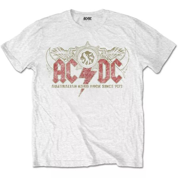 

white ac/dc oz rock official t-shirt men unisex, White;black