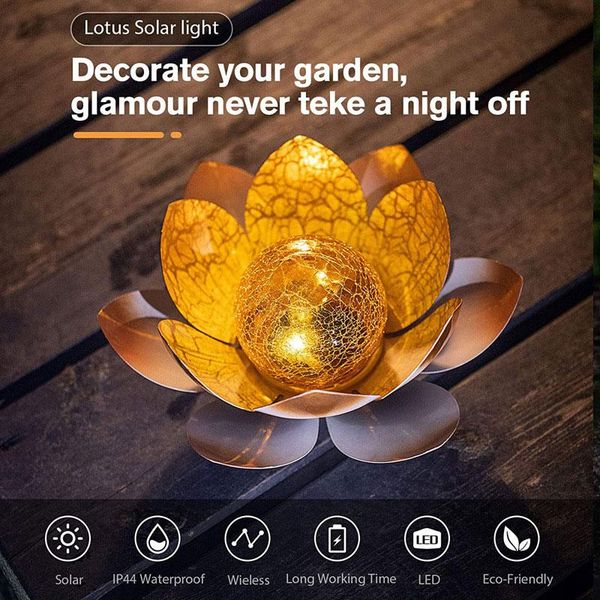 

solar lamps lotus flower outdoor garden light led gardening lights lawn decoration lamp