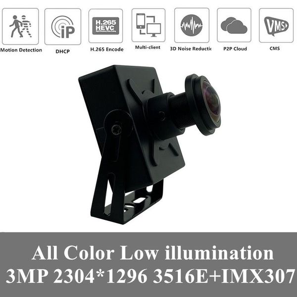 

cameras 4pcs sony imx307+3516ev200 ip mini metal box camera all color 3mp 2304*1296 h.265 650nm filter onvif low illumination cms xmeye