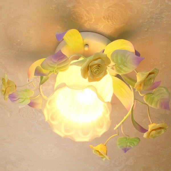 

ceiling lights warm flowers pastoral porch lamp hallway cloakroom