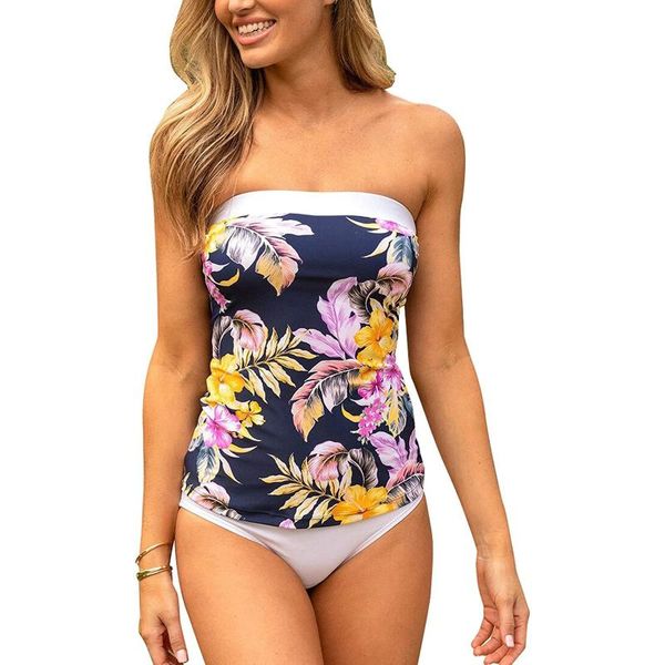 

one-piece suits womens sports tankini bikini set tank tummy control shorts swimsuit swimwear beachwear female bandeau bathing suit