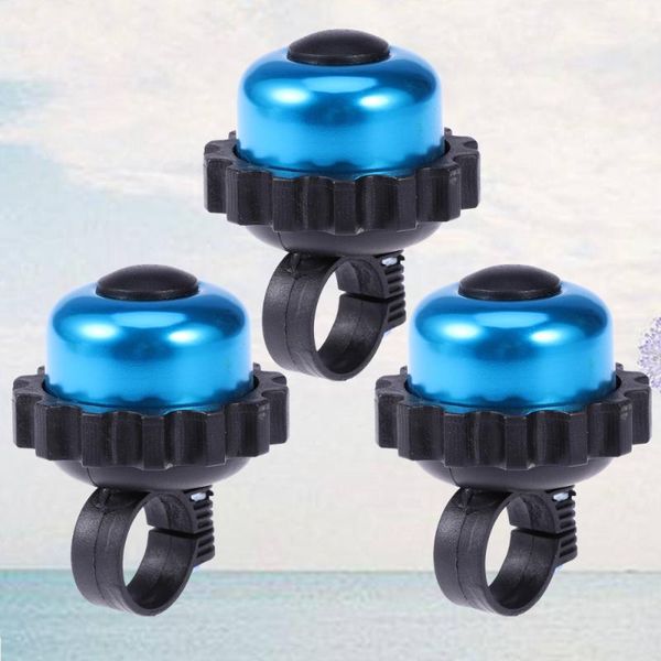 

bike horns 3pcs vintage bell rotating cycle practical horn accessories (blue)