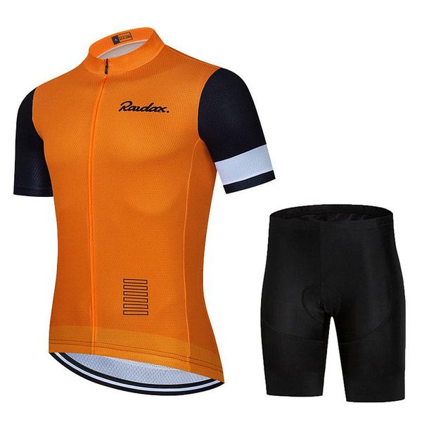 

racing sets raudax cycling jersey shorts set man short sleeve bicycle clothing kit mtb bike wear triathlon uniforme maillot hombre ciclismo, Black;blue