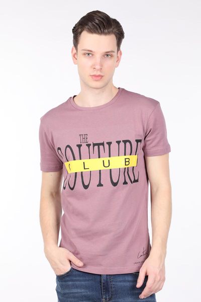 

men's t-shirts color rose couture printed bicycle neck t-shirt, White;black