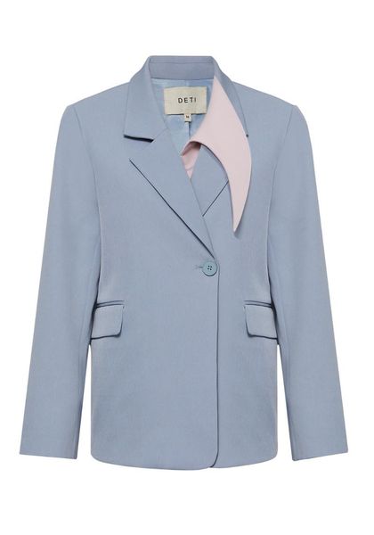 

women's suits & blazers long sleeve notched lapel button unique blazer, White;black