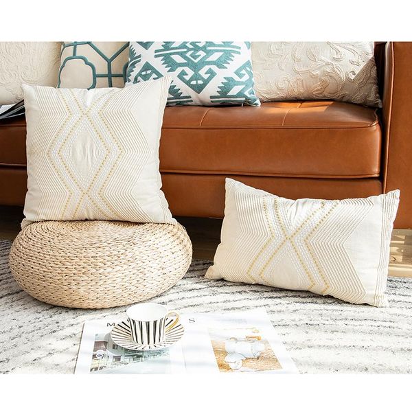 

cushion/decorative pillow innermor geometric rhombus luxury jacquard cushion cover for sofa bed car seat 45x45cm size pillowcase ready made