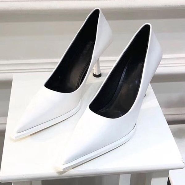 

dress shoes 2021 women luxury design pumps white 8cm high heels scarpins office lady party wedding prom female platform, Black