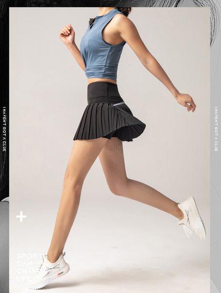 

in women 2 1 pleated skirt female running short gym fitnessquick dry tennis sport shorts clothes dk09, Black