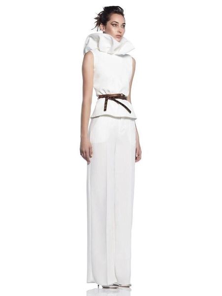 

women's jumpsuits & rompers 2021 women white turtleneck sleeveless bandage knitted full length bodysuit wholesale, Black;white