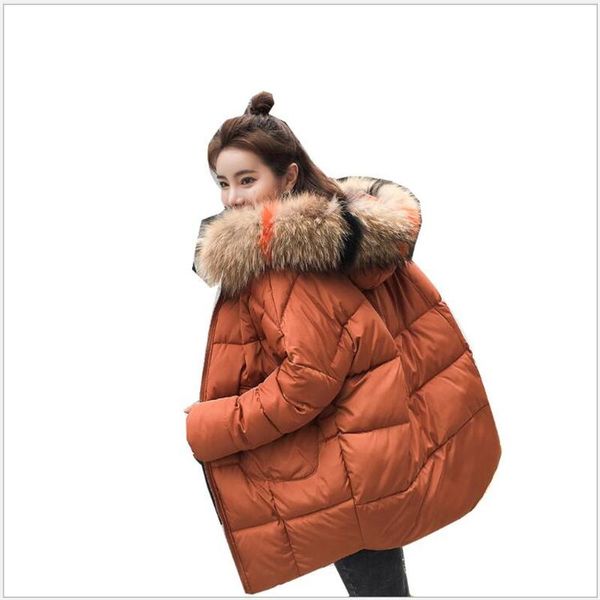 

women's trench coats 2021 thick warm hooded women parka fashion winter jacket casual loose oversize outerwear ladies 189, Tan;black