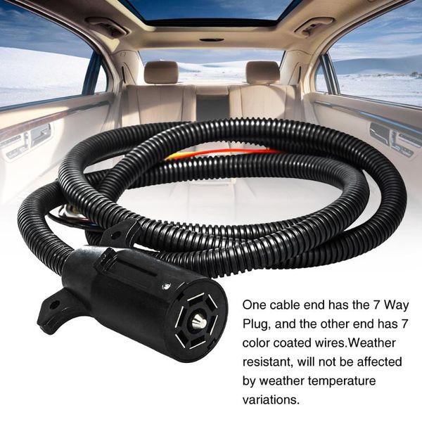 

parts caravan wire flexible harness towing light plug professional trailer cable electric rv connector durable with 7 way accessories