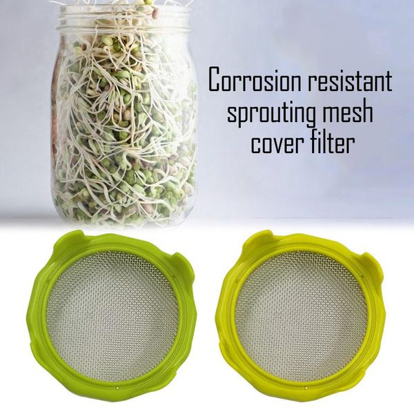 

planters & pots sprouting lid grade mesh sprout cover kit seed growing germination vegetable silicone sealing ring for mason jar