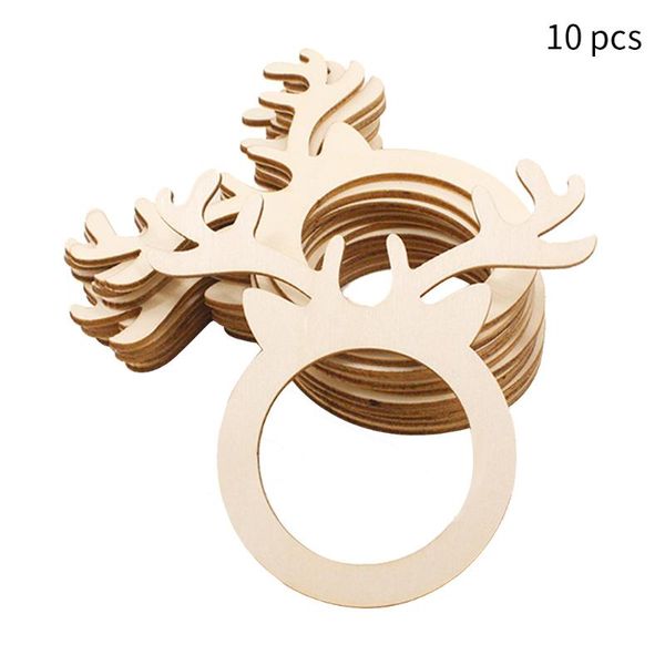 

10pcs home el mini dinner tableware banquet kitchen accessories table decor napkin ring wooden serviette buckle wedding party rings