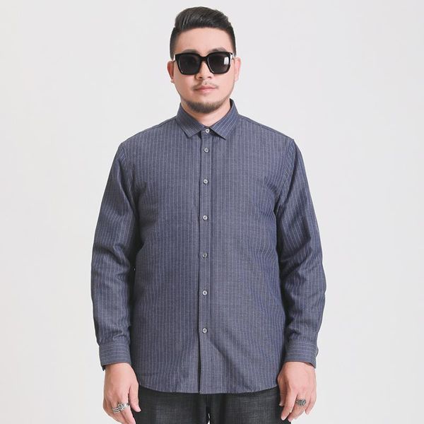 

winter 2021 down shirt men's business casual thickened warmth plus size 90% white duck classic striped 6xl7xl8xl shirts, White;black