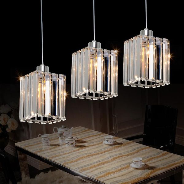 

pendant lamps modern k9 crystal led chandelier hanging light for dinning room colgante e27 fixtures home deco lustres wf