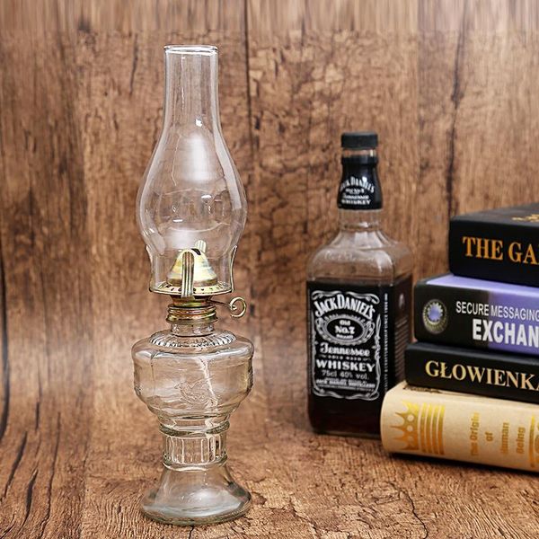 

table lamps retro kerosene lamp color glass classic lantern smokeless oil old-fashioned style deskhome decoration country nostalg