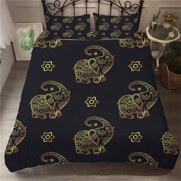 

bedding sets elephant head duvet cover set luxury 3d printing 3pcs quilt single double  king size home textiles