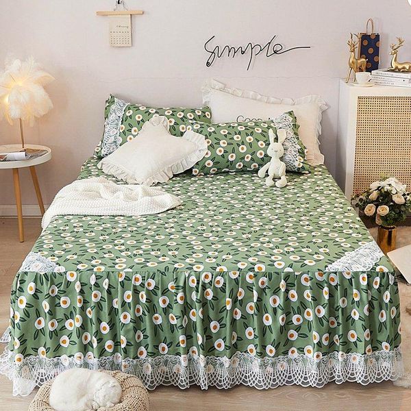 

sheets & sets princess cotton sheet bed lace skirt for queen king size linen bedding cute comforter home textiles