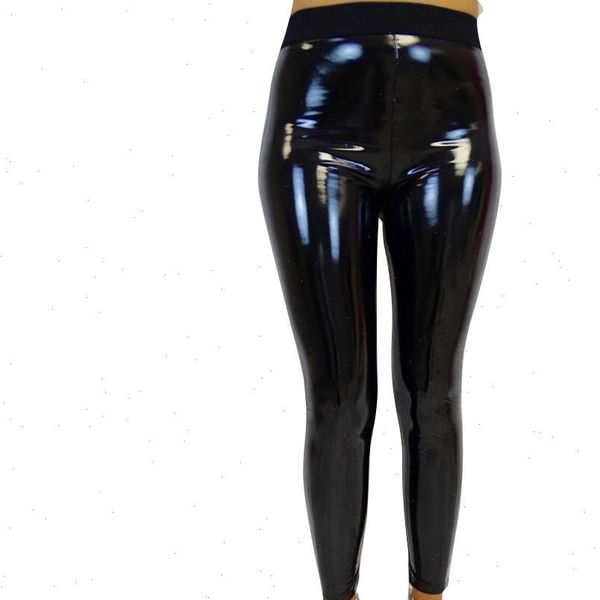 

leggings for fitness women legging fishion black wet look faux leather slim shiny calzas spodnie damskie