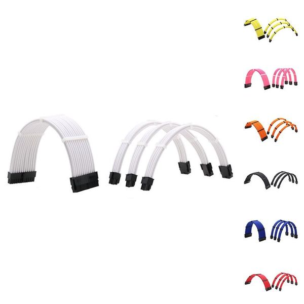 

computer extension cable kit 18awg atx 24p/cpu4+4p/gpu6+2p power kits male to female cord cell phone mounts & holders