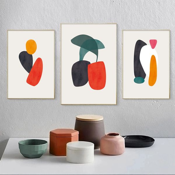 

unframed new modern minimalist decorative painting abstract color block mural