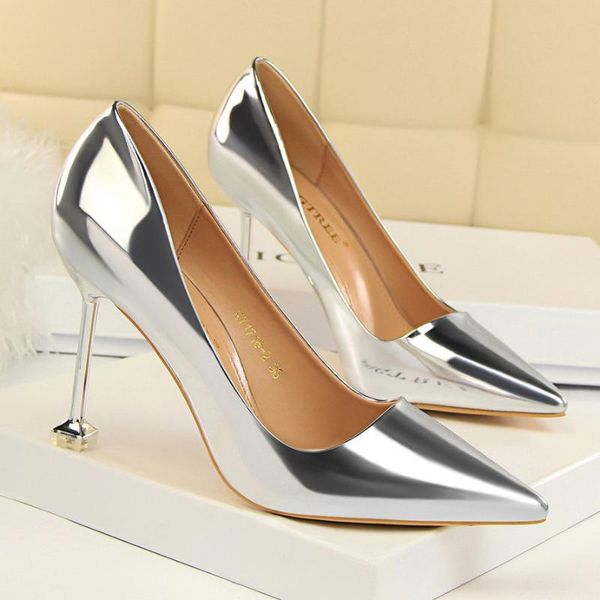 

dress shoes western style retro high heels women's thin-heel high-heeled shallow-heeled pointed nightclub show thin single, Black