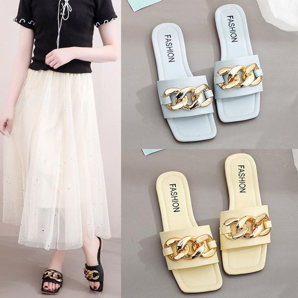 

slippers low flat shoes female womens outdoor pantofle luxury slides platform designer summer rubber rome fashion pu 8c5i, Black