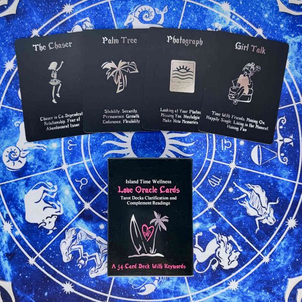 Lsland Hora Wellness Love Oracle Cartões Tarot Mystical Guidance Divination Entretenimento Partys Board Game 54 folhas / caixa
