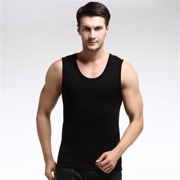 

emhu with plush elastic round neck autumn and wter men' warm men' tank tops with plush elastic round neck in autumn and winter warm vest, White;black