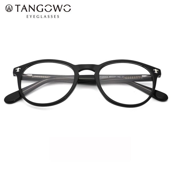 

fashion sunglasses frames tangowo round acetate glasses frame women prescription myopia optical spectacles eyewear fg6003, Black