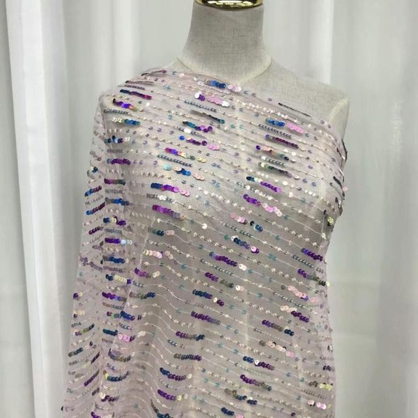 

ribbon pink french lace fabric african sequin 2021 tissu dentelle africain bridal 5yard/lot yyz76, Pink;blue