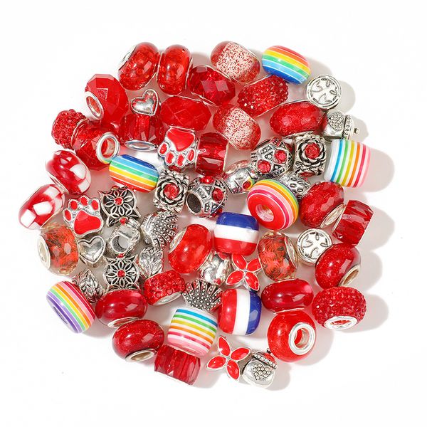 

acrylic resin alloy rhinestone large hole european beads mixed color for jewelry making diy craft 60pcs/lot, Black