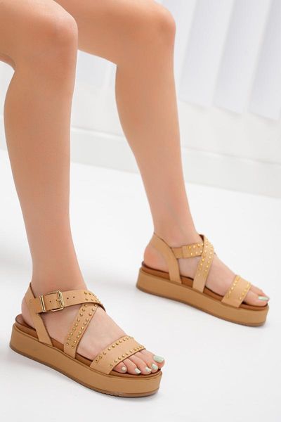 

sandals genuine leather style, Black