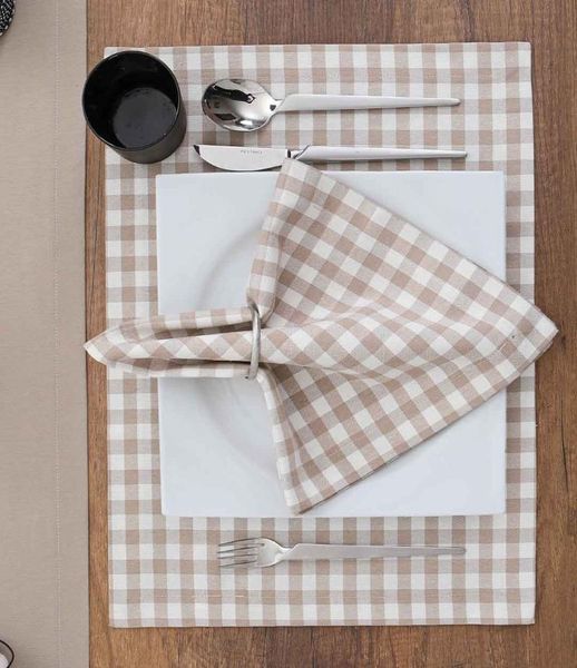 

table napkin 6 pcs cotton small square 50 cm x (6 pcs) (gray)