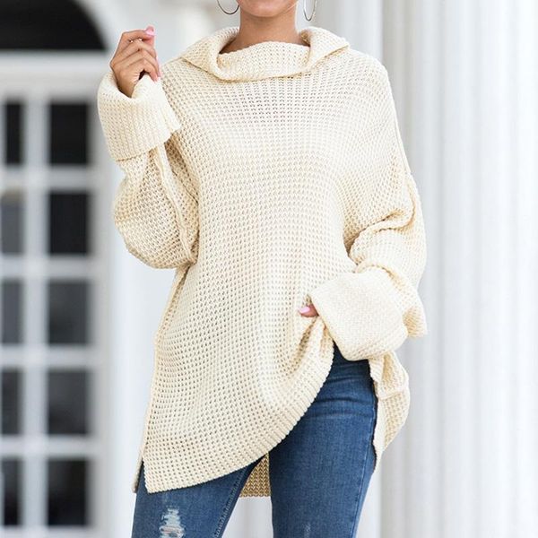

women's sweaters turtleneck oversized jumper female fashion 2021 autumn winter clothes warm long sleeve knitted pullover cold blouses, White;black