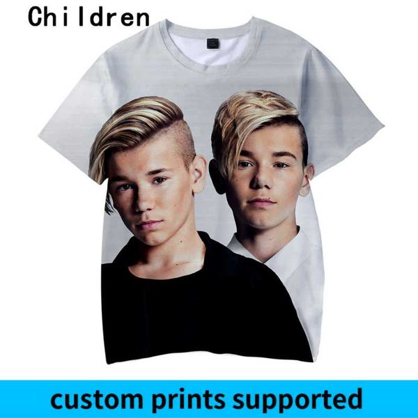 

men's t-shirts marcus&martinus 3d printed star children summer short sleeve tshirts 2021 casual streetwear kids clothes, White;black