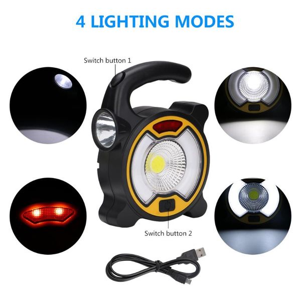 

portable lanterns 2 in 1 working light waterproof torch lantern outdoor camping flashlamp big discount