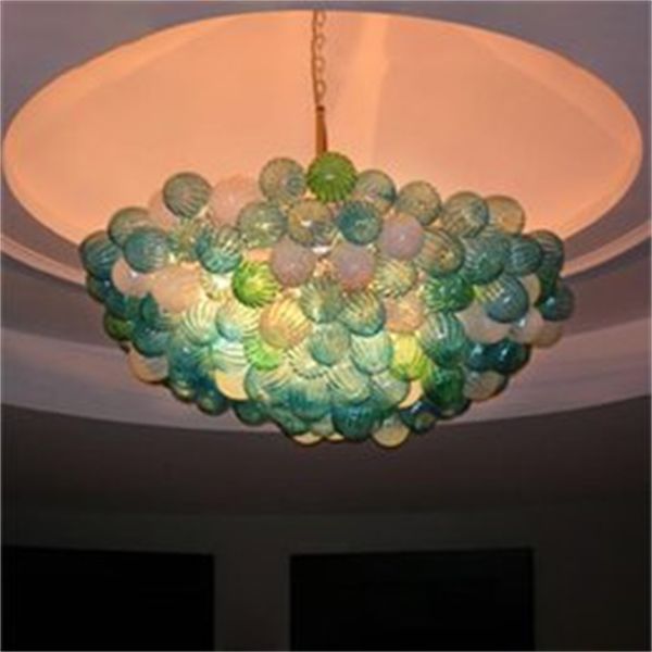 

colored glass bubble lamps chandelier lightings led lights green white hanging lamp art decor pendant light for bedroom home decoration-z