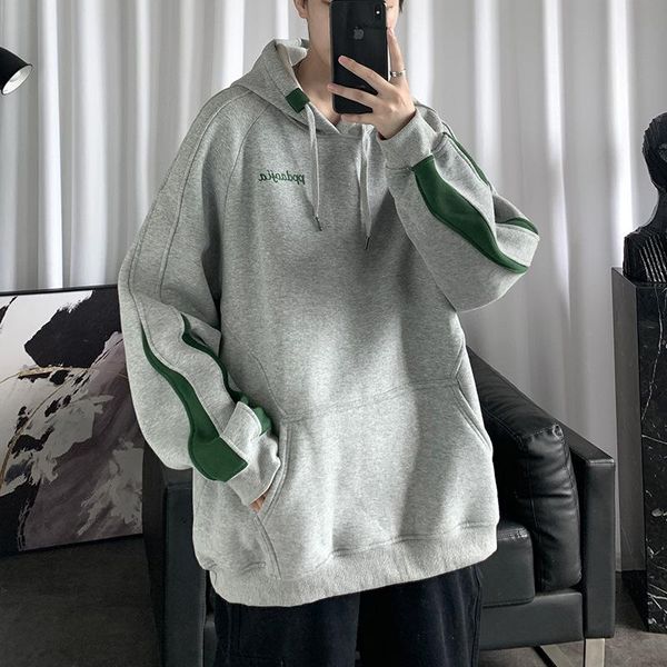 

men's hoodies & sweatshirts men autumn winter casual loose fashion mans pullover print letter hip long sleeve harajuku male de moda str, Black