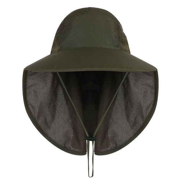 

outdoor hats uv protection sun hat breathable quick dry fishing cap climbing backpacking hiking with mesh neck flap, Black;white