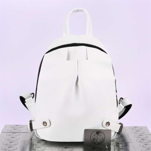 

genuine leather solid color women backpack selling zipper mini shoulders bag for girls 210929