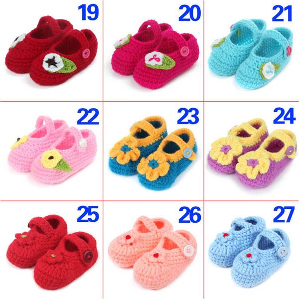 

baby first walkers shoes newborn toddler infant girls footwear hand knitted wool cartoon bow flower boys moccasins soft b6701